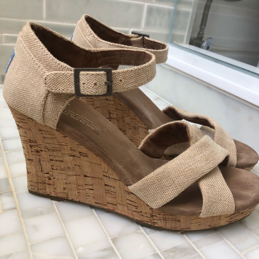 Toms Cork Wedges